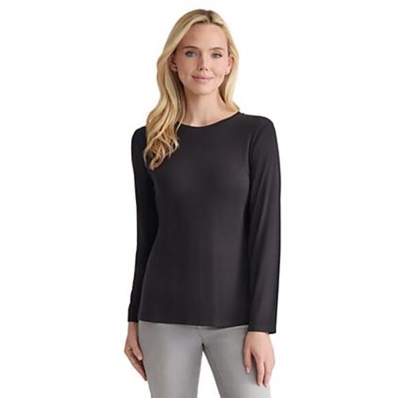 NWT New York Laundry Gray Long Sleeve T-Shirt Women's Size 1X - Picture 1 of 5